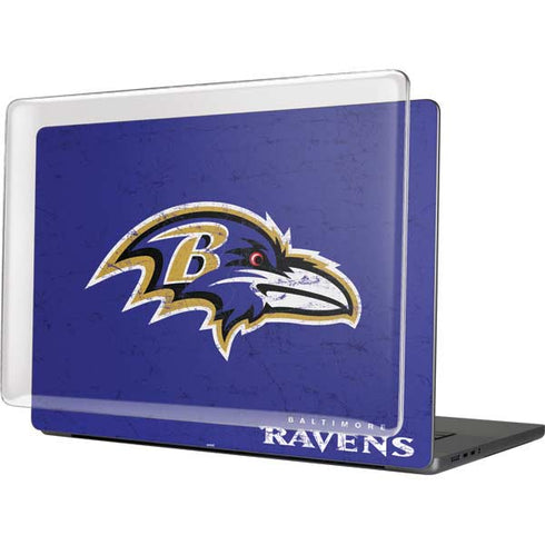 NFL Baltimore Ravens Distressed MacBook Pro 16in (2021-25) Case plus Skin