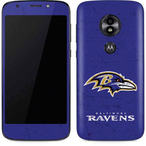 NFL Baltimore Ravens Distressed Moto E5 Play Skin