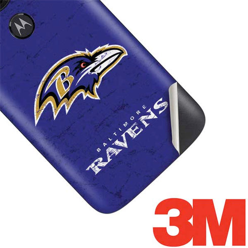 NFL Baltimore Ravens Distressed Moto E5 Play Skin