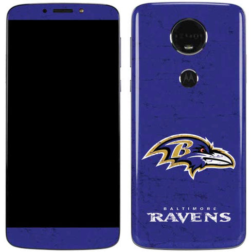NFL Baltimore Ravens Distressed Moto E5 Plus Skin