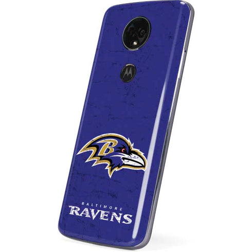 NFL Baltimore Ravens Distressed Moto E5 Plus Skin