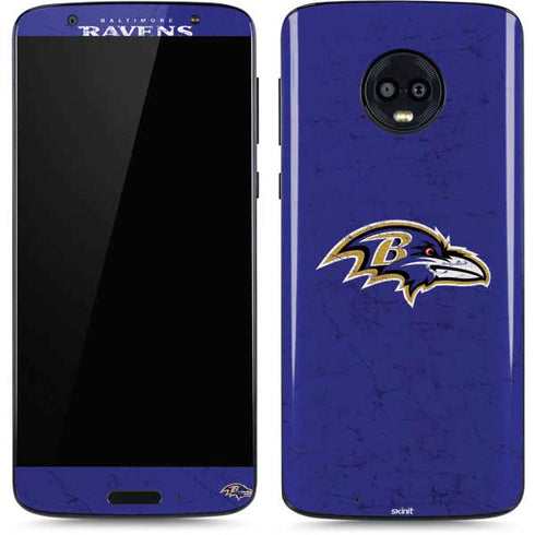 NFL Baltimore Ravens Distressed Moto G6 Skin