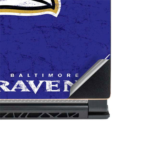 NFL Baltimore Ravens Distressed MSI GS65 Stealth Laptop Skin