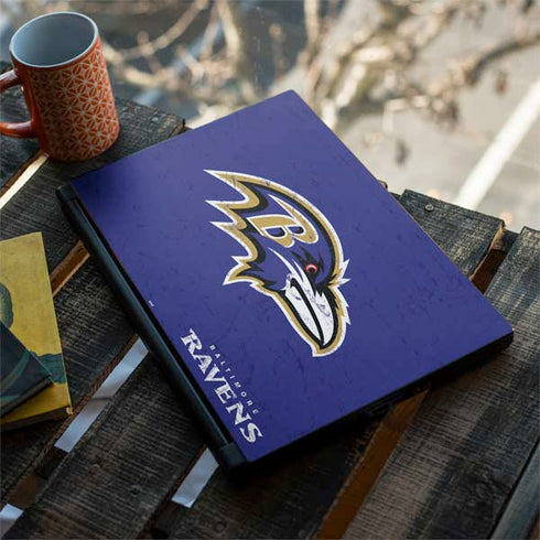 NFL Baltimore Ravens Distressed MSI GS65 Stealth Laptop Skin