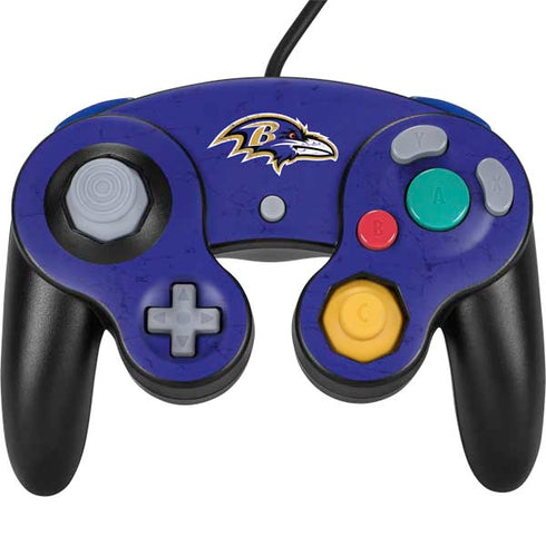 NFL Baltimore Ravens Distressed Nintendo GameCube Controller Skin