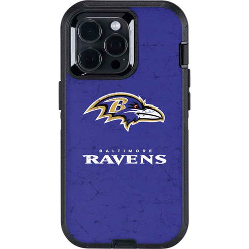 NFL Baltimore Ravens Distressed Otterbox Defender iPhone Skin