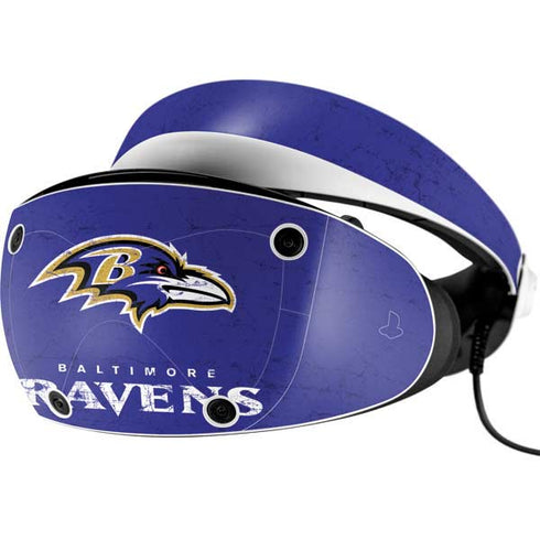 NFL Baltimore Ravens Distressed PlayStation VR2 Skin