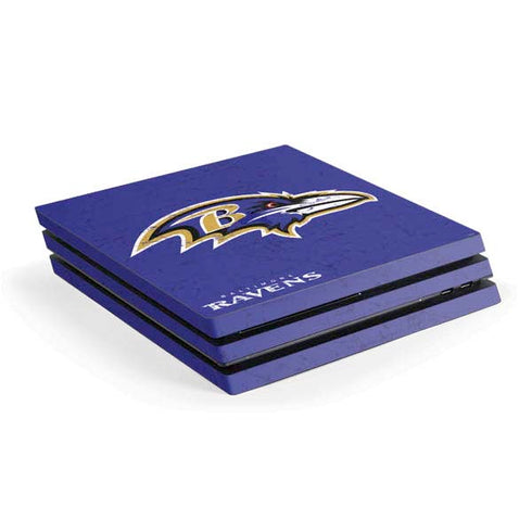 NFL Baltimore Ravens Distressed PS4 Pro Console Skin