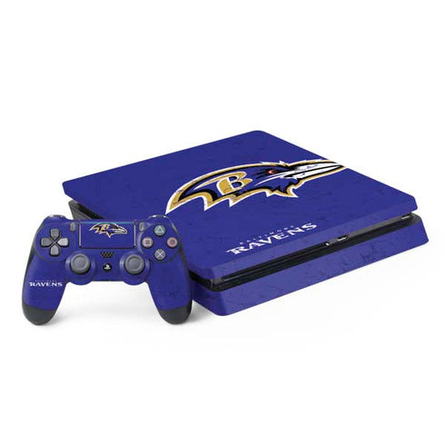 NFL Baltimore Ravens Distressed PS4 Slim Bundle Skin
