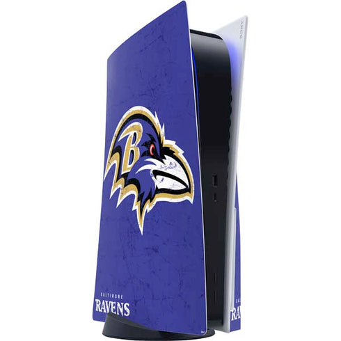 NFL Baltimore Ravens Distressed PS5 Console Skin