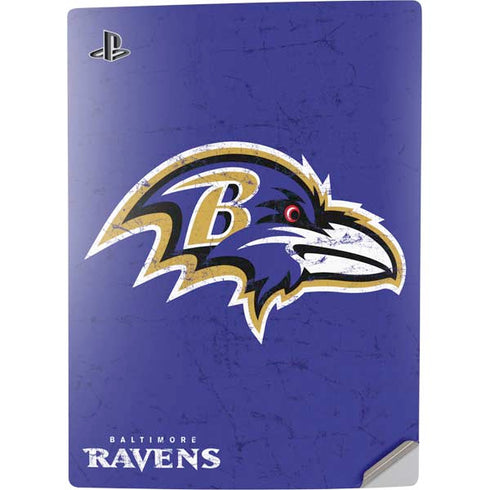 NFL Baltimore Ravens Distressed PS5 Digital Edition Console Skin