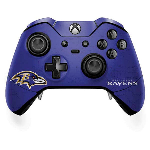 NFL Baltimore Ravens Distressed Xbox One Elite Controller Skin
