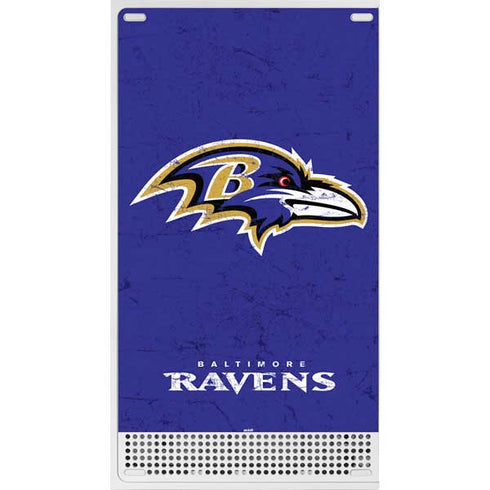 NFL Baltimore Ravens Distressed Xbox Series S Console Skin