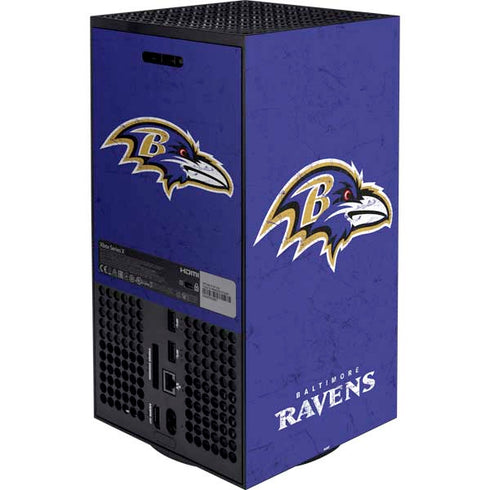 NFL Baltimore Ravens Distressed Xbox Series X Bundle Skin
