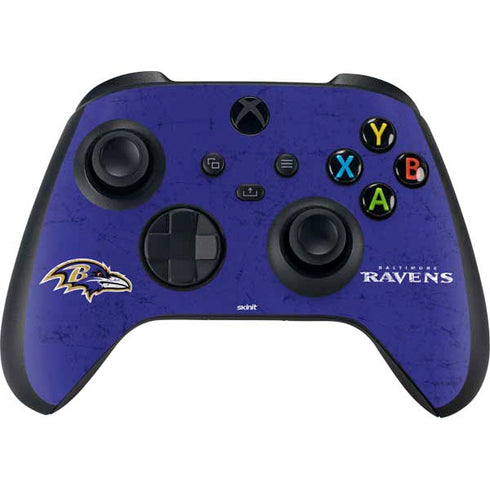 NFL Baltimore Ravens Distressed Xbox Series X Bundle Skin