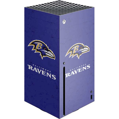 NFL Baltimore Ravens Distressed Xbox Series X Console Skin