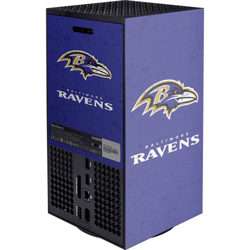 NFL Baltimore Ravens Distressed Xbox Series X Console Skin