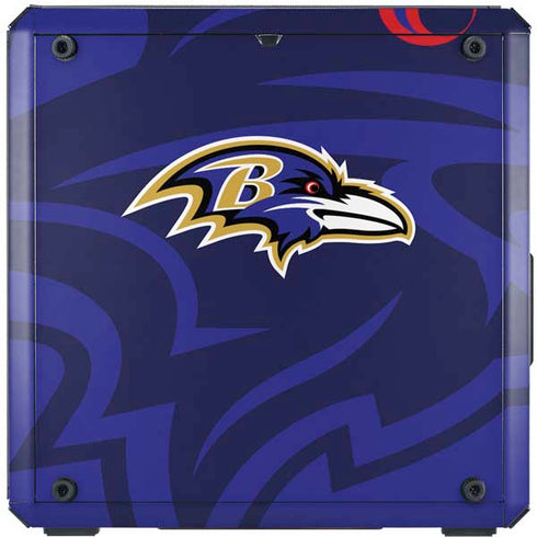NFL Baltimore Ravens Double Vision Cooler Master MasterBox Q300L Mini Tower Skin
