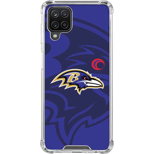 NFL Baltimore Ravens Double Vision Galaxy A12 Clear Case