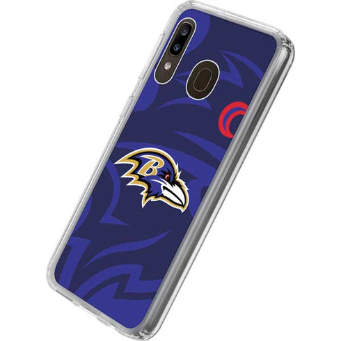 NFL Baltimore Ravens Double Vision Galaxy A20 Clear Case
