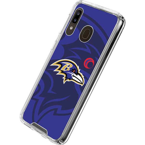 NFL Baltimore Ravens Double Vision Galaxy A30 Clear Case