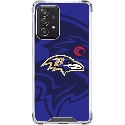 NFL Baltimore Ravens Double Vision Galaxy A52 5G Clear Case