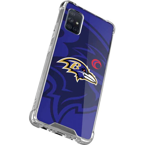 NFL Baltimore Ravens Double Vision Galaxy A71 5G Clear Case