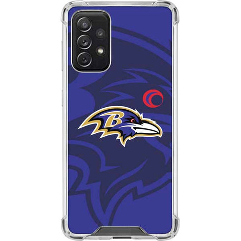 NFL Baltimore Ravens Double Vision Galaxy A72 5G Clear Case