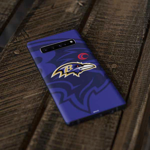 NFL Baltimore Ravens Double Vision Galaxy S10 Skin