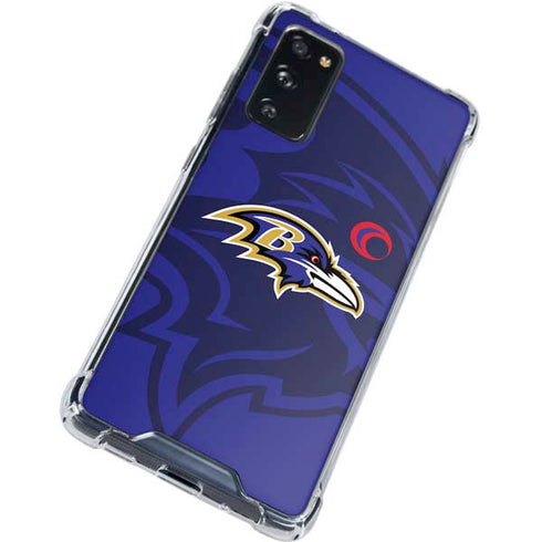 NFL Baltimore Ravens Double Vision Galaxy S20 FE Clear Case