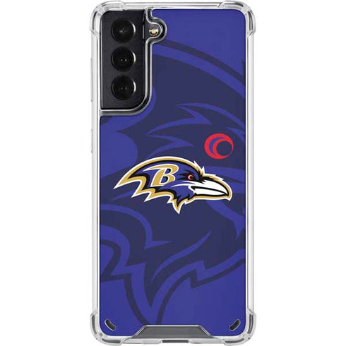 NFL Baltimore Ravens Double Vision Galaxy S21 5G Clear Case