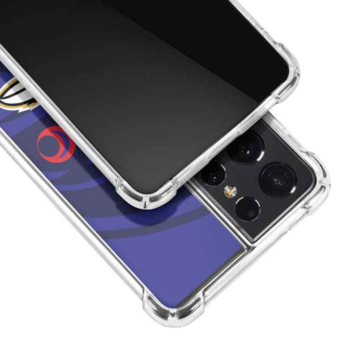 NFL Baltimore Ravens Double Vision Galaxy S21 Ultra 5G Clear Case