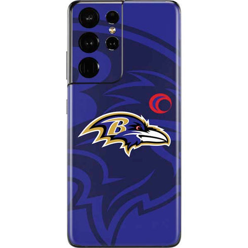 NFL Baltimore Ravens Double Vision Galaxy S21 Ultra 5G Skin