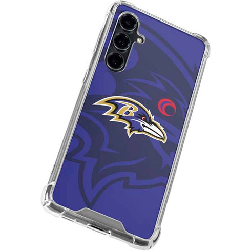 NFL Baltimore Ravens Double Vision Galaxy S23 FE Clear Case