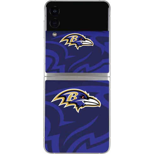NFL Baltimore Ravens Double Vision Galaxy Z Flip3 5G Skin