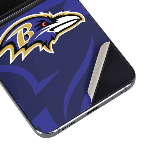 NFL Baltimore Ravens Double Vision Galaxy Z Flip5 5G Skin