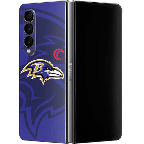 NFL Baltimore Ravens Double Vision Galaxy Z Fold4 5G Skin