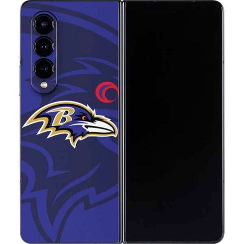 NFL Baltimore Ravens Double Vision Galaxy Z Fold4 5G Skin