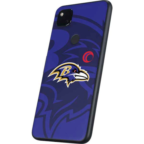 NFL Baltimore Ravens Double Vision Google Pixel 4a Skin