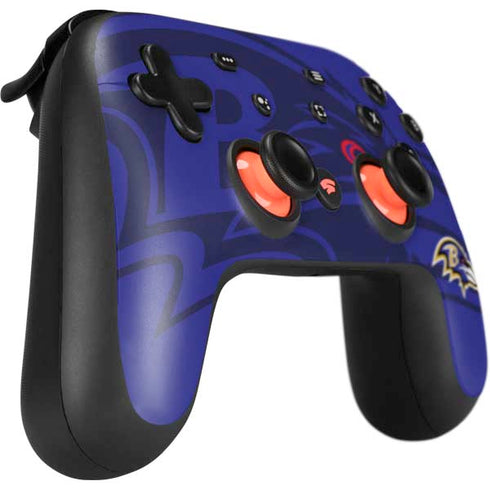 NFL Baltimore Ravens Double Vision Google Stadia Controller Skin