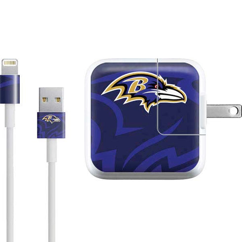 NFL Baltimore Ravens Double Vision iPad Charger (10W USB) Skin