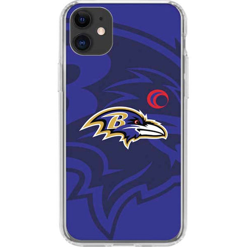 NFL Baltimore Ravens Double Vision iPhone 11 Clear Case