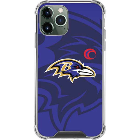 NFL Baltimore Ravens Double Vision iPhone 11 Pro Max Clear Case
