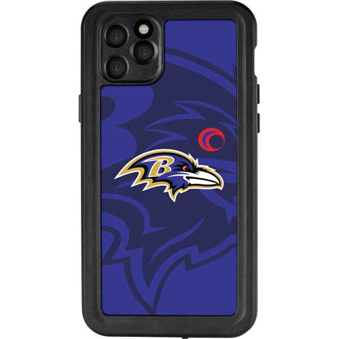 NFL Baltimore Ravens Double Vision iPhone 11 Pro Max Waterproof Case
