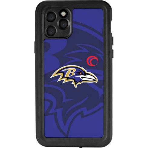 NFL Baltimore Ravens Double Vision iPhone 11 Pro Waterproof Case