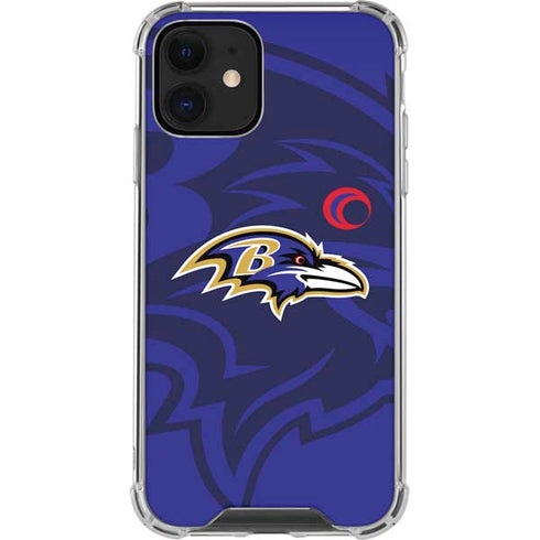 NFL Baltimore Ravens Double Vision iPhone 12 Mini Clear Case