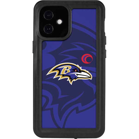 NFL Baltimore Ravens Double Vision iPhone 12 Mini Waterproof Case