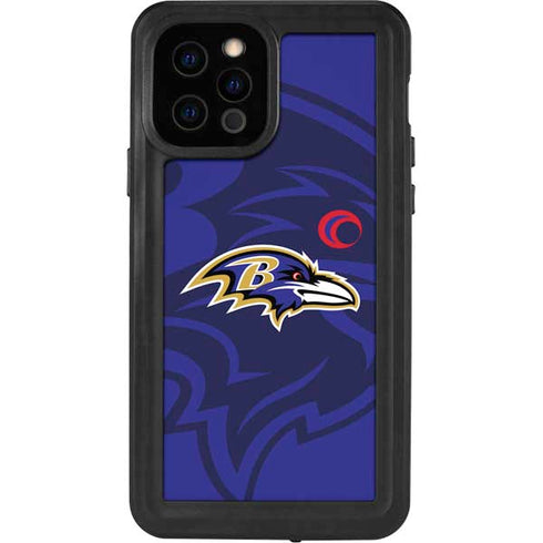 NFL Baltimore Ravens Double Vision iPhone 12 Pro Waterproof Case