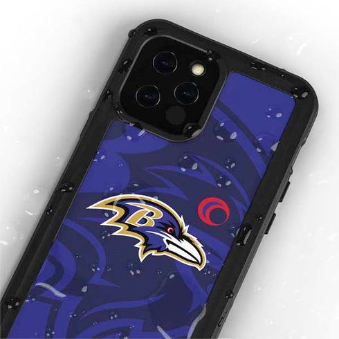 NFL Baltimore Ravens Double Vision iPhone 12 Pro Waterproof Case