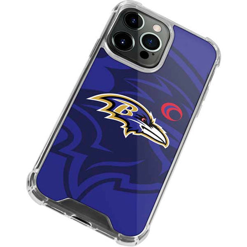 NFL Baltimore Ravens Double Vision iPhone 13 Pro Max Clear Case